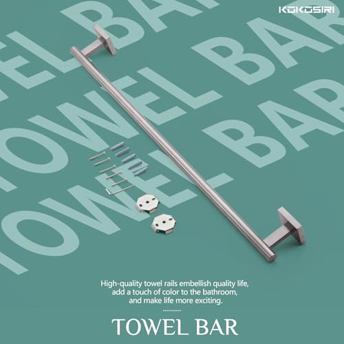 Towel Holder Bathroom Accessories Towel Bar for Bath Kitchen Necklace Holder 24 Inch Brushed Nickel Stainless Steel B4005BR