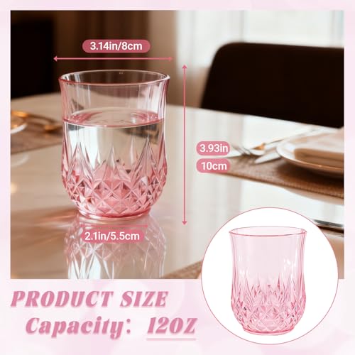 40 Pack Plastic Stemless Wine Glasses (40 Count)