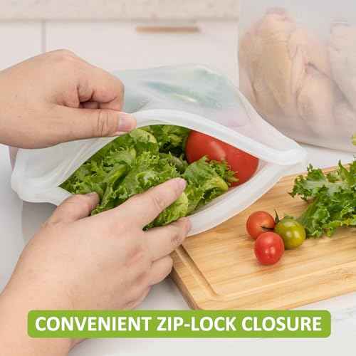 100% Silicone Gallon Storage Bags (4 Count)