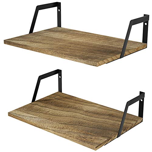 Carbonized Black Deep Floating Shelves (2 Count)