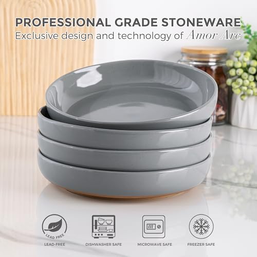 8.75'' Large Ceramic Pasta Bowls (4 Count)