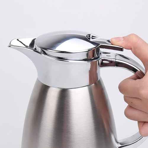 61oz Coffee Carafe Airpot Insulated Coffee Urn Stainless Steel Vacuum Thermal Pot Flask Dispenser for Coffee
