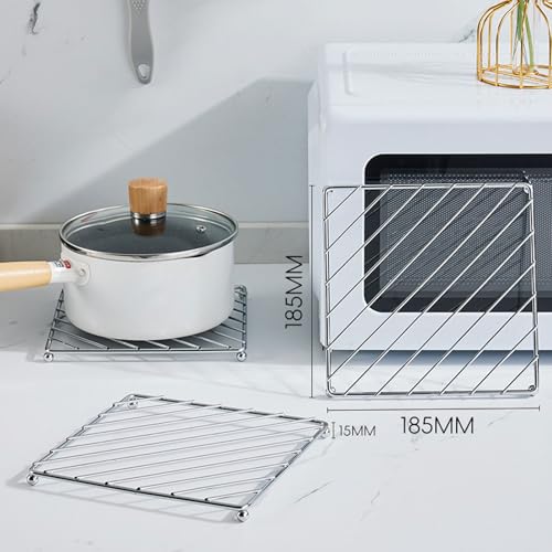 3 Pcs Stainless Steel Trivets Heat Resistant Insulated Hot Pads Table Dish Mat Tableware Placemat Dining Table Decor Hot Pads Cooking and Baking Pans Holder Air Fryer Oven Cookie Cooling Racks (3 Count)
