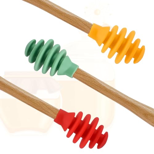 3 Pack Silicone Honey Dipper Sticks