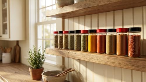 16oz Glass Spice Shakers with Lids (2 Count)