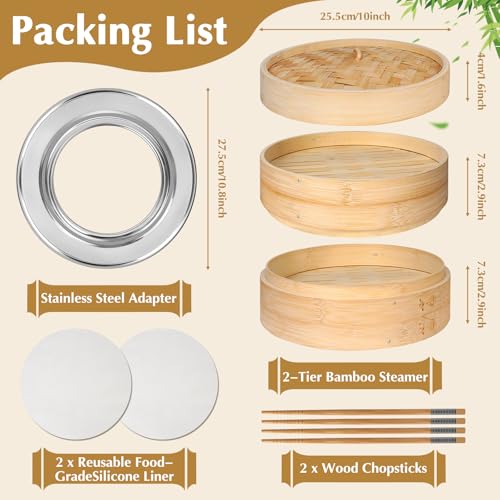 Bamboo Steamer 2 Tier 10