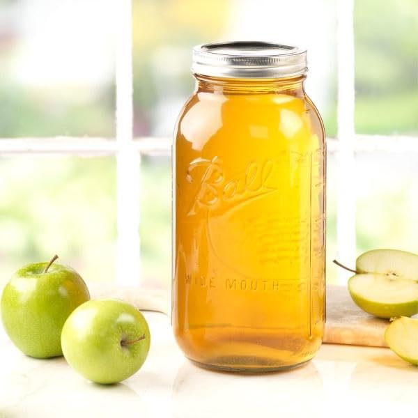 Wide Mouth Glass Mason Jars with Lids and Bands (4 Count)