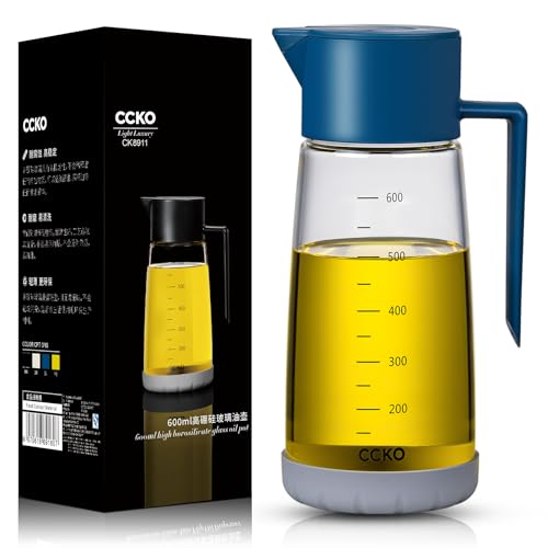 Olive Oil Dispenser Bottle for Kitchen with Leakproof and Dust Cover