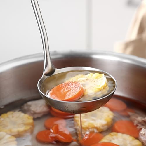 Cooking Utensils Set Stainless Steel Kitchen Metal Serving Utensils Set of 6 Pcs (6 Count)