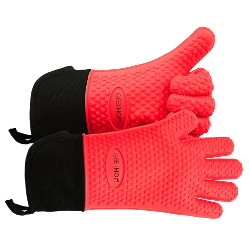 BBQ Gloves Heat Resistant Oven Mitts (2 Count)