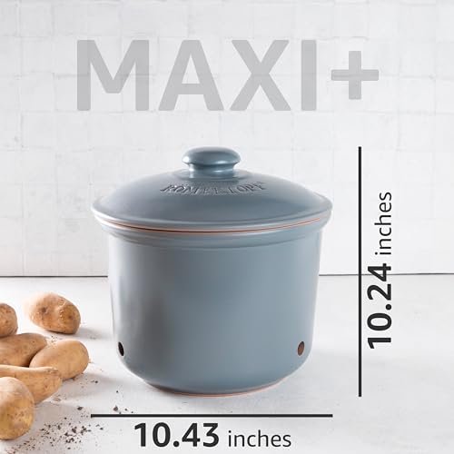 Romertopf Freshness Storage Potato Onion Garlic Clay Pot Set of 3 with Lids (3 Count)