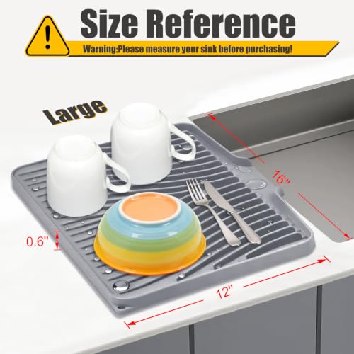 Silicone Dish Drying Mat for Kitchen Counter