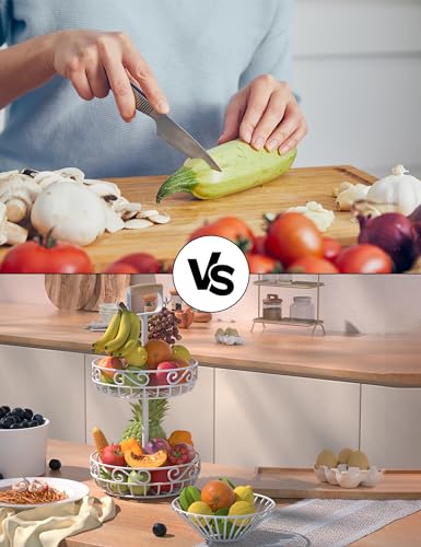 2 Tier 𝐅𝐫𝐮𝐢𝐭 𝐁𝐚𝐬𝐤𝐞𝐭 and Fruit Bowl (2 Count)