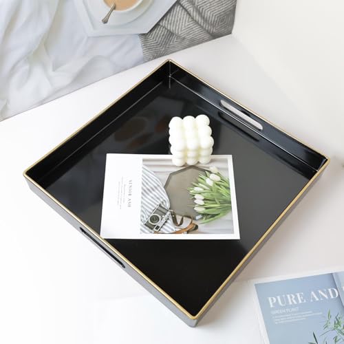 Black Decorative Tray for Living Room