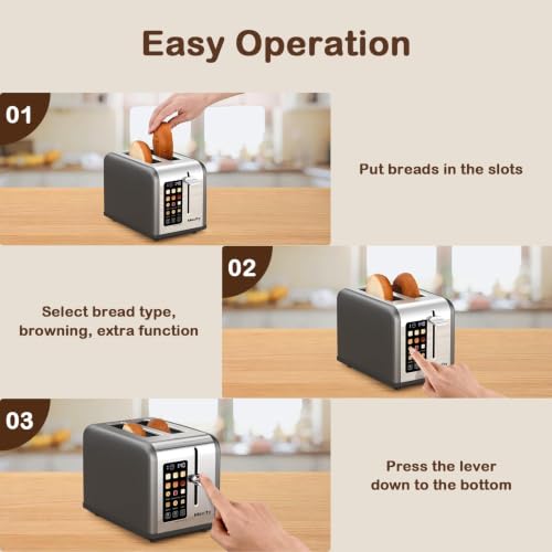 2 Slice Touch Screen Toaster