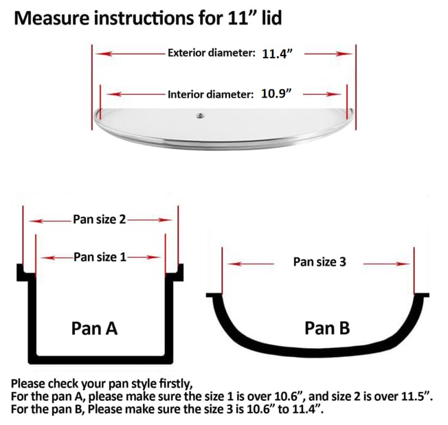 11 inch Tempered Glass Lid for Pots