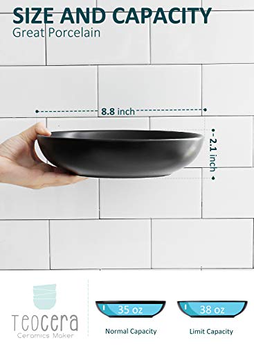 Matte Black Pasta Bowls Set of 4 (4 Count)