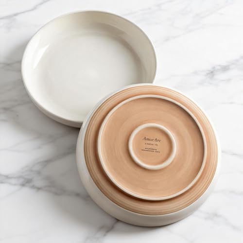 8.75'' Large Ceramic Pasta Bowls (4 Count)
