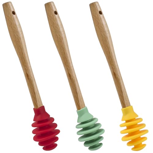 3 Pack Silicone Honey Dipper Sticks