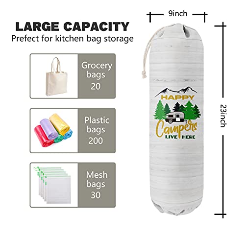 Happy Campers Grocery Bags Holder Organizer