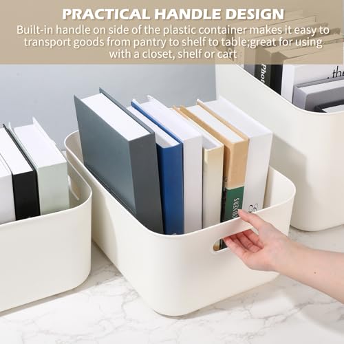 White Plastic Storage Bins (10 Count)