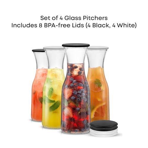 Glass Carafe with Lid (4 Count)