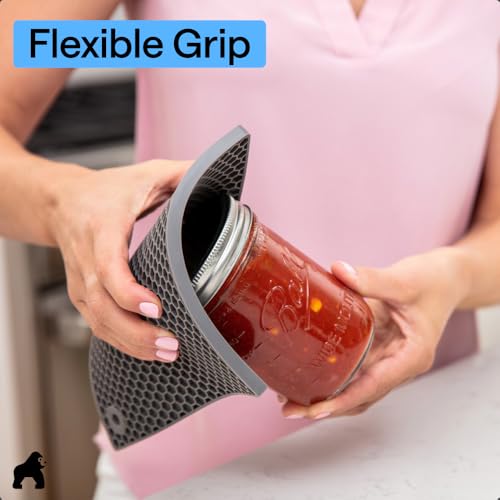 BPA Free Silicone Oven Mitts and Pot Holders Set (4 Count)