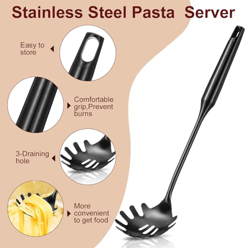 Stainless Steel Spaghetti Spoon and Pasta Tongs Set (2 Count)