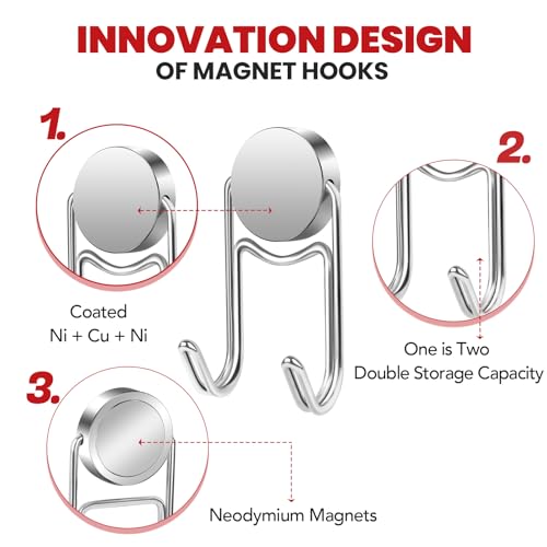 Magnetic Hooks for Cruise Cabins 80Lbs+ Heavy Duty Magnet Hook