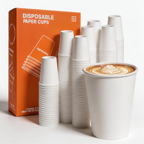 Disposable Paper Coffee Cups 8 oz 1000 Count Bulk
