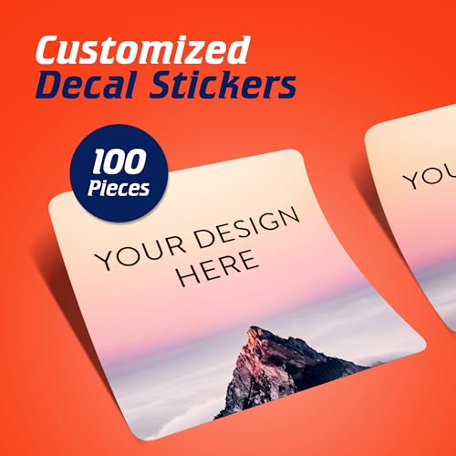 Custom Vinyl Stickers Your Image (100 Count)
