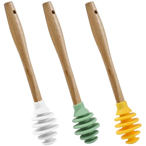 3 Pack Silicone Honey Dipper Sticks