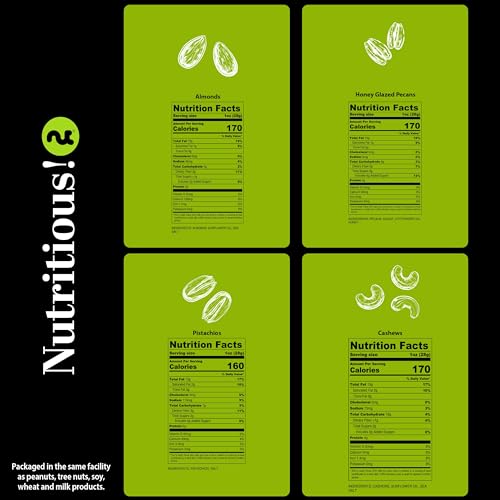 Mixed Nuts Gift Basket + Green Ribbon (16 Ounce)