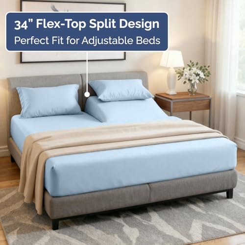 Flex Top Split Head King 4 Piece Sheet Set