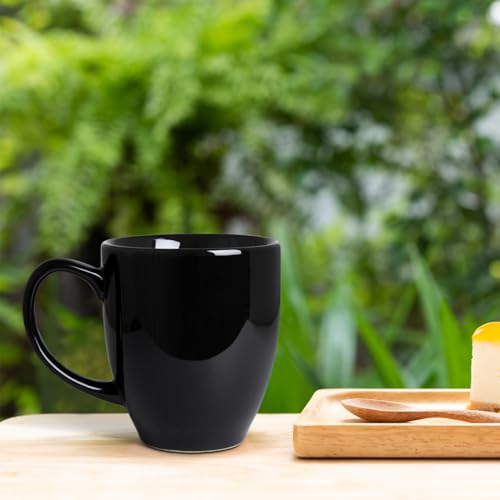 Durable 16oz Black Ceramic Coffee Mug