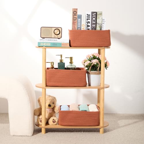 Small Storage Baskets for Organizing (3 Count)
