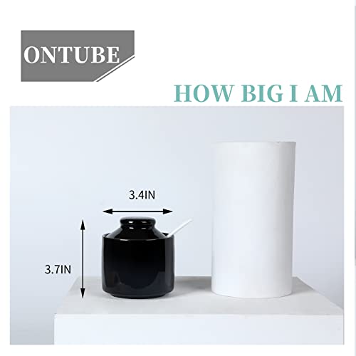 Ceramic Sugar Bowl with Lid and Spoon 8oz