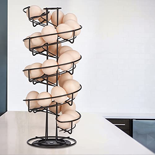 Spiral Design Metal Egg Skelter Dispenser Rack