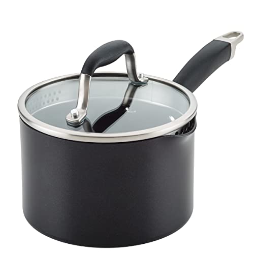 Advanced Home Nonstick Saucepan with Straining Lid