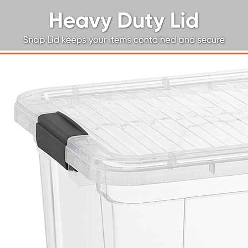 21 Quart Clear Plastic Storage Boxes with Lids (5 Count)