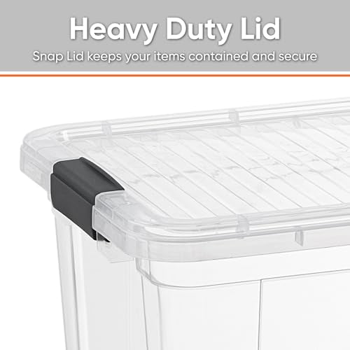 21 Quart Clear Plastic Storage Boxes with Lids (6 Count)