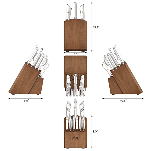 ELBERT Series German Steel Forged Knife Block Sets (17 Count)