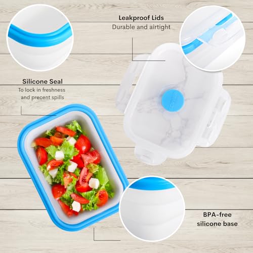 Collapsible Food Storage Containers with Lids (4 Count)