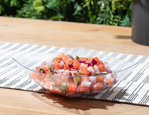 4 Pack Disposable Clear Plastic Serving Bowls Square Party Candy Use 32oz (4 Count)