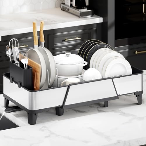 Large Expandable Dish Drying Rack for Kitchen Counter