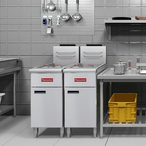 Commercial Gas Floor Fryer with 2 Baskets