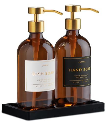 Glass Soap Dispenser Set of 2 (2 Count)