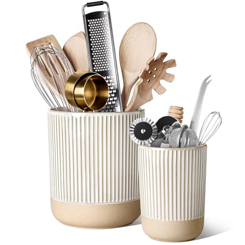 Ceramic Kitchen Utensil Holder Set of 2 (2 Count)
