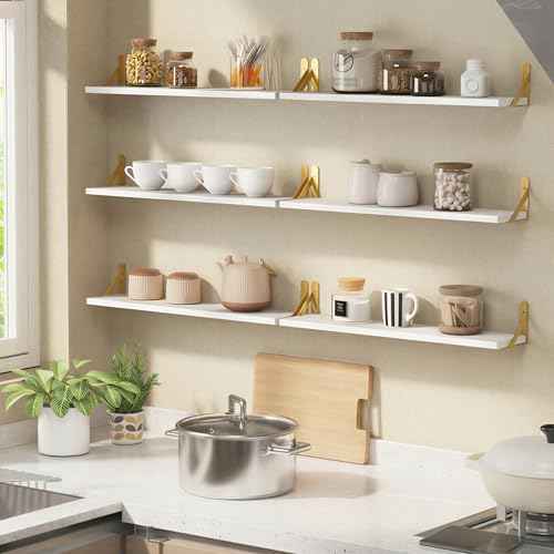23.6in Floating Shelves for Wall Home Decor (6 Count)