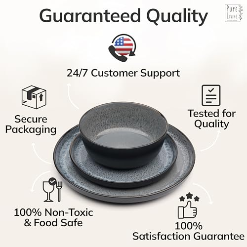 12 Piece Stoneware Dinnerware Set for 4 (12 Count)